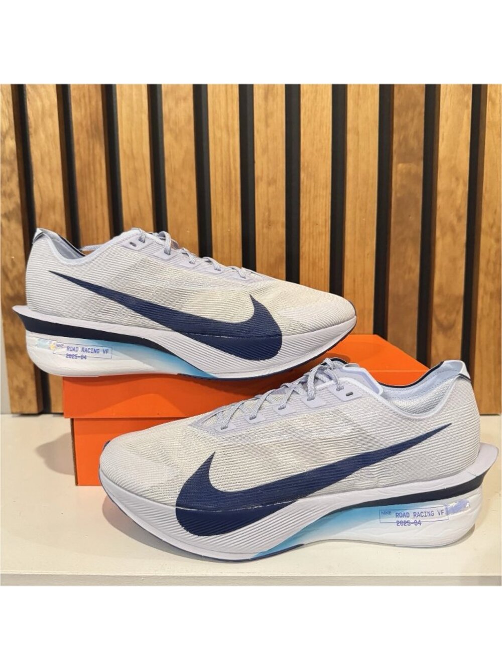 Nike ZoomX Vaporfly 4 HF6414-001 Ghost Blue Navy Running Shoes Mens 12.5